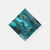 Blue and Gold Glitzer Agate Serviette (Ecke)