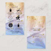 Blue and Gold Glitzer Candle Care Visitenkarte (Vorne/Hinten)