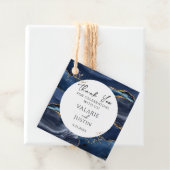 Blue and Gold Glitzer Marmor Vielen Dank für Ihre  Geschenkanhänger (Beispiel)