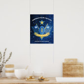 Blue and Gold Glitzer Sports Football Championship Poster (Küche)