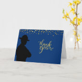 Blue and Gold Highway Patrol Pension Vielen Dank Karte (Gelbe Blume)