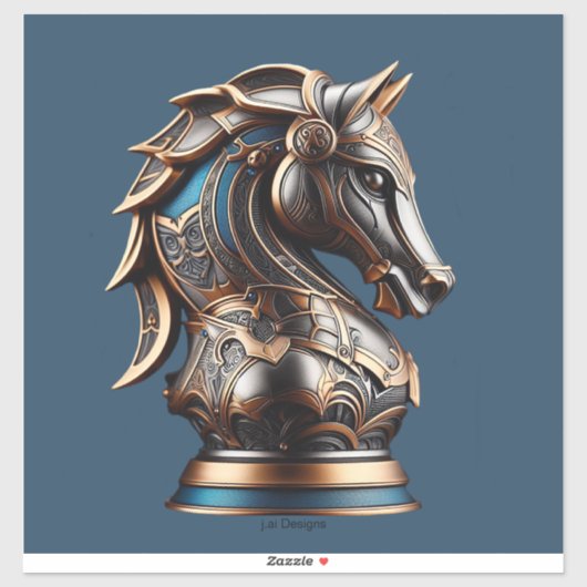 Blue and Gold Knight Aufkleber (Blatt)