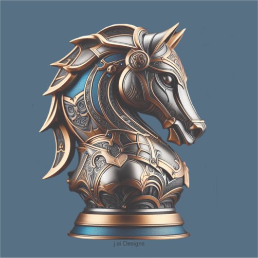 Blue and Gold Knight Aufkleber (Vorderseite)