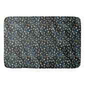 Blue and Gold Leopard Serie Design 1 Badematte (Vorderseite)