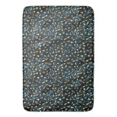 Blue and Gold Leopard Serie Design 1 Badematte (Vorderseite Vertikal)