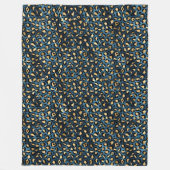 Blue and Gold Leopard Serie Design 1 Fleecedecke (Vorderseite)