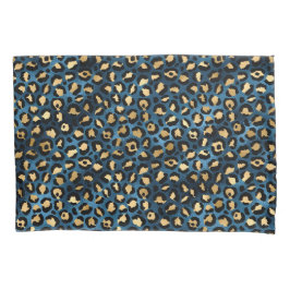 Blue and Gold Leopard Serie Design 1 Kissenbezug