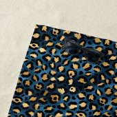 Blue and Gold Leopard Serie Design 1 Strandtuch (Beispiel)