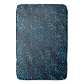 Blue and Gold Leopard Serie Design 3 Badematte (Vorderseite Vertikal)