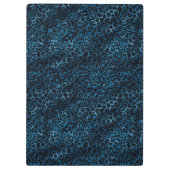 Blue and Gold Leopard Serie Design 3 Klemmbrett (Rückseite)