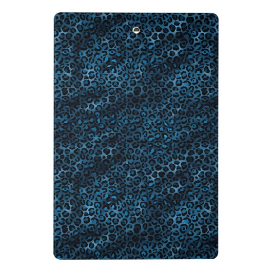 Blue and Gold Leopard Serie Design 3 Mini Klemmbrett (Rückseite)