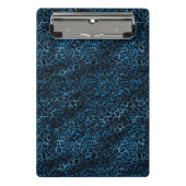 Blue and Gold Leopard Serie Design 3 Mini Klemmbrett (Vorderseite)