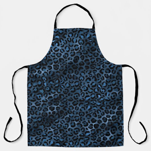 Blue and Gold Leopard Serie Design 3 Schürze (Vorderseite)