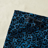Blue and Gold Leopard Serie Design 3 Strandtuch (Beispiel)