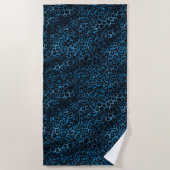 Blue and Gold Leopard Serie Design 3 Strandtuch (Vorderseite)