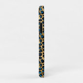 Blue and Gold Leopard Serie Design 4 Case-Mate iPhone Hülle (Hinten/Rechts)
