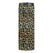 Blue and Gold Leopard Serie Design 4 Thermosbecher (Rückseite)