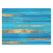 Blue and Gold lines Abstract N2 Tischdecke (Vorderseite (Horizontal))