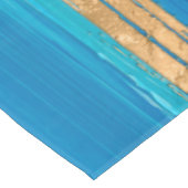 Blue and Gold lines Abstract N2 Tischdecke (Schrägansicht)