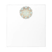 Blue and Gold Lotus Notepad Notizblock (Vorderseite)