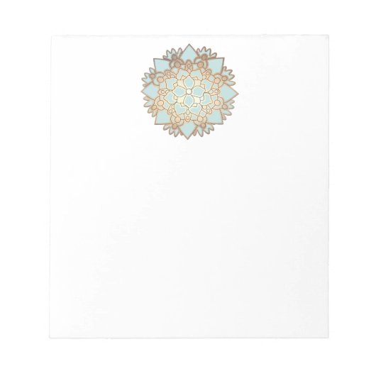 Blue and Gold Lotus Notepad Notizblock (Vorderseite)