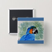 Blue and Gold Macaw Button (Vorne & Hinten)