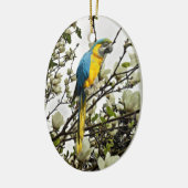 Blue and Gold Macaw Keramik Ornament (Links)