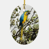 Blue and Gold Macaw Keramik Ornament (Vorne)