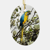 Blue and Gold Macaw Keramik Ornament (Hinten)