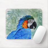 Blue and Gold Macaw Mousepad (Mit Mouse)