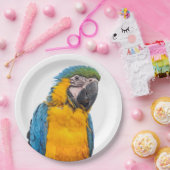 Blue and Gold Macaw Pappteller (Party)