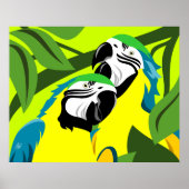 Blue and Gold Macaw Parrots Poster (Vorne)