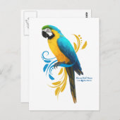 Blue and Gold Macaw Postcard Postkarte (Vorne/Hinten)