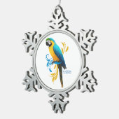 Blue and Gold Macaw Snowflake Ornament (Rechts)