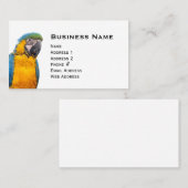 Blue and Gold Macaw Visitenkarte (Vorne/Hinten)