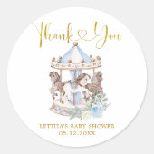 Blue and Gold Magic Carousel Vielen Dank Sticker (Vorderseite)