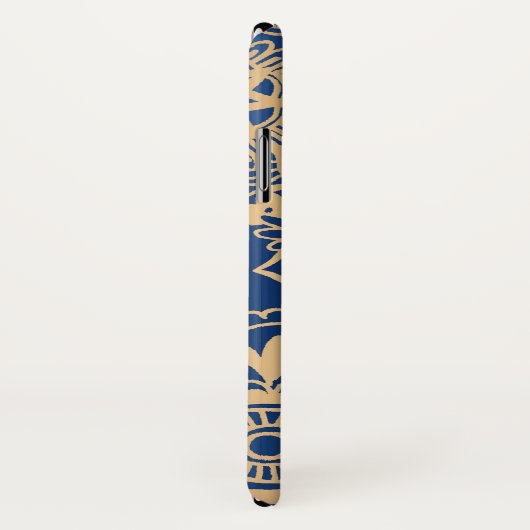 Blue and Gold Mandala Musterfall Case-Mate iPhone Hülle (Hinten/Rechts)