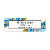 Blue and Gold Marmor Fluid Art (Vorne)