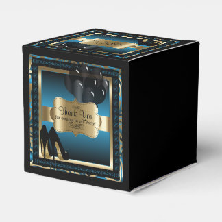 Blue and Gold Metallic - 00. Geburtstag | DIY Text Geschenkschachtel