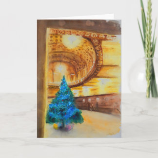 Blue and gold - Michigan theater in Ann Arbor Feiertagskarte