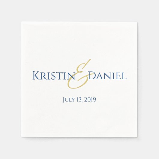 Blue and Gold Napkins Serviette (Vorderseite)