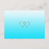 Blue and Gold Nautical Wedding Details Card Begleitkarte (Rückseite)