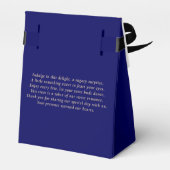 Blue and Gold New Wedding Vielen Dank Geschenkschachtel (Rückseite)