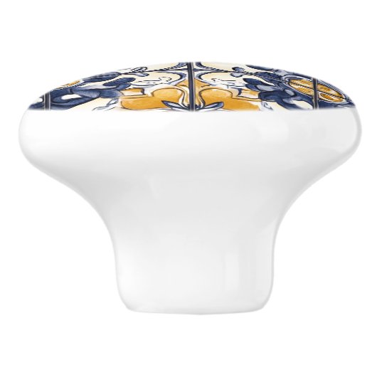 Blue and Gold Pattern  Keramikknauf (Seitenansicht)