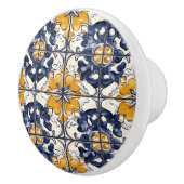 Blue and Gold Pattern  Keramikknauf (Rechts)