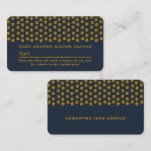 Blue and Gold Polka Dot , Windeldrehscheinkarte Begleitkarte (Vorne/Hinten)