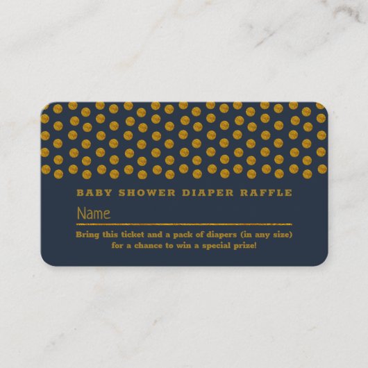 Blue and Gold Polka Dot , Windeldrehscheinkarte Begleitkarte (Vorderseite)