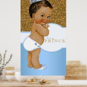 Blue and Gold Prince Baby Dusche Poster (Küche)
