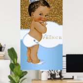 Blue and Gold Prince Baby Dusche Poster (Heimbüro)