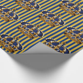 Blue and Gold Prince Baby Showwpapier Geschenkpapier (Ecke)